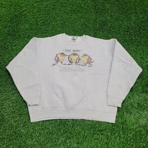 Vintage Looney-Tunes Taz Sweatshirt L/XL 23x22 Cropped